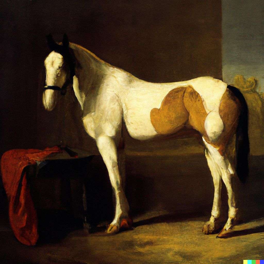 a horse, painting by Johannes Vermeer